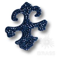 702810-001BBL Swarovski elements Декоративная накладка Valentina, синий